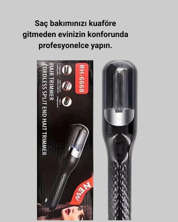 RH-6668 Şarjlı Taşınabilir Otomatik Saç Düzeltici Elektrikli Saç Kesme Makinesi