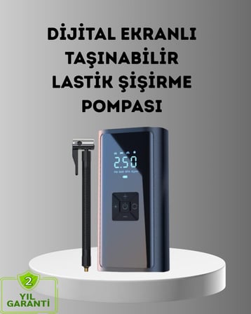 Dijital Ekranlı Kablosuz Hava Pompası LED Işıklı 12V 80W