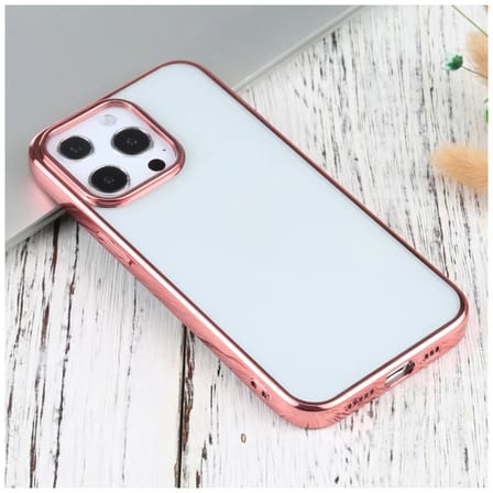 iPhone  Pro .inç Lazer Kaplama Renkli Kenar Şeffaf Kılıf-()