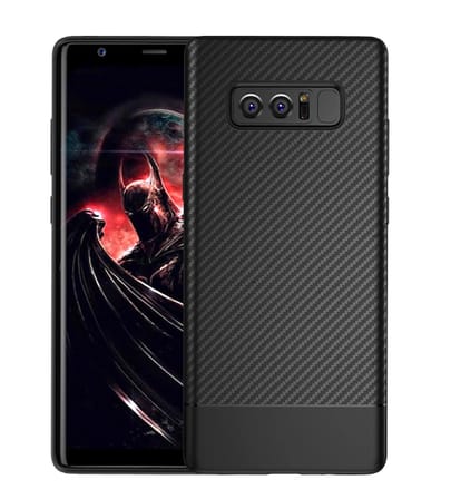 Ally SM Galaxy Note 8 Carbon Fiber Dokulu Premium Soft Silikon Kılıf-(5775)