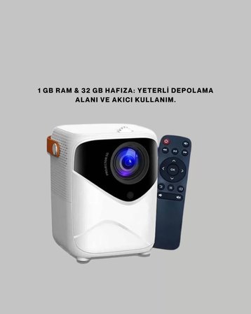 Çoklu Giriş Destekli Projektör – HDMI USB ve Kulaklık Bağlantı Seçenekleriyle Geniş Uyumluluk