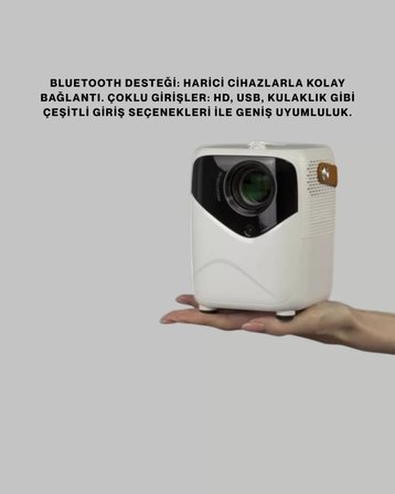 Çoklu Giriş Destekli Projektör – HDMI USB ve Kulaklık Bağlantı Seçenekleriyle Geniş Uyumluluk