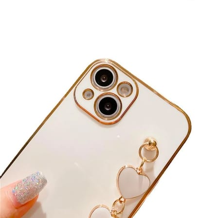 Ally iPhone  Mini .inç Kılıf Kalp Bileklik Tutuculu Lüx Silikon Askılı Kılıf-()