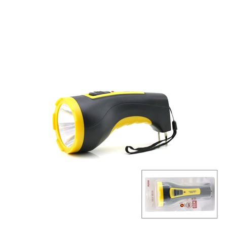 7W TEK LED BOMBELİ GÖVDE FİŞ ŞARJLI EL FENERİ UZUN MESAFELİ KAMBUR R2550 (5372)