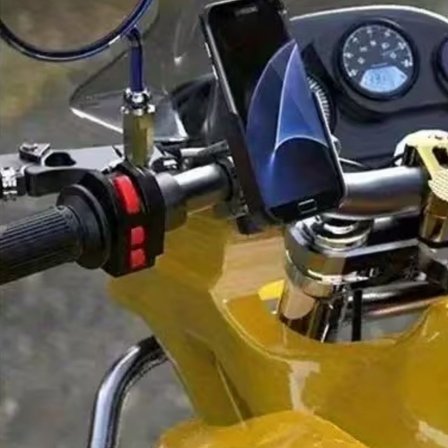 Motosiklet Gidon Telefon Tutucu–360° Döner, Kaymaz Sabitleme Sistemli, Sarsıntı Önleyici Telefon Tutucu Aparat (5372)