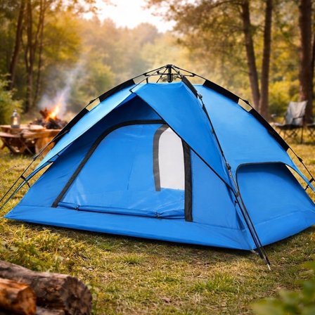 4 Kişilik Otomatik Kamp Çadırı – Çift Katmanlı, Suya Dayanıklı, Hızlı Kurulum Outdoor Aile ve Doğa Çadırı 200x200x140 cm (5372)