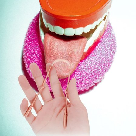 Bakır Oil Pulling Yağ Çekme Dil Plak Temizleme Aleti Dil Fırçası Sıyırıcı Dil Kaşığı (5372)