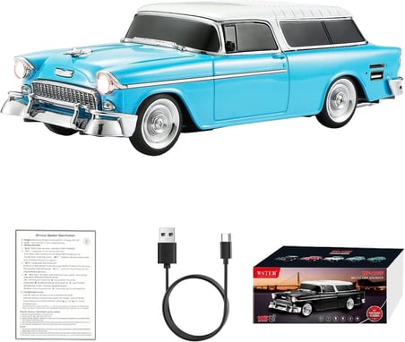 Retro Klasik Araba Bluetooth Hoparlör Kablosuz HD Ses FM Radyo YG-1955 (5372)