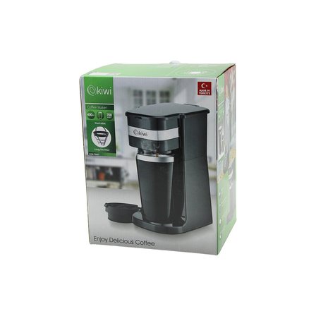 KİWİ KCM-7505T FİLTRE KAHVE MAKİNESİ ELEKTRİKLİ 700W 400ML=PORTATiF ÇELİK BARDAK=2-SAAT SICAK TUT YIKANIR FİLTRE (5372)
