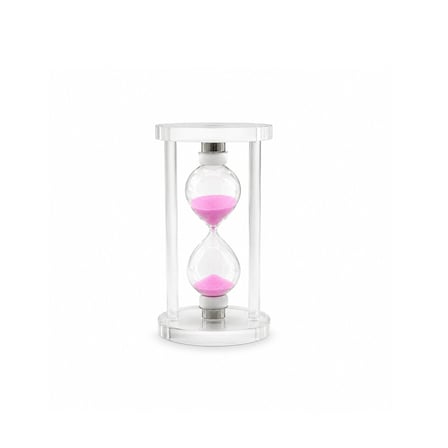 KÜÇÜK CAM KUM SAATİ CAM STANDLI= ÇAP: 6CM-YÜKSEKLİK: 10CM (5372)