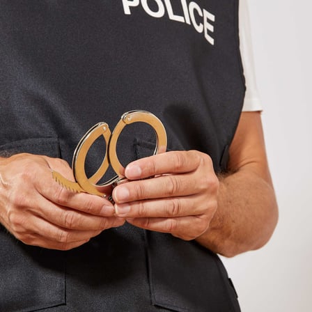 Metal Malzemeden İmal Anahtarlı Oyuncak Polis Kelepçesi (5372)