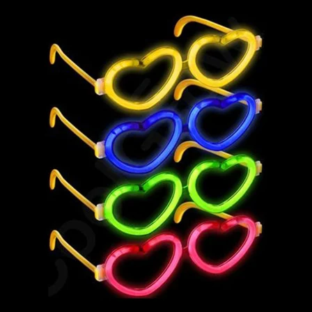 Glow Kalpli Fosforlu Gözlük ’lı Renkli Set – Neon Parti ()