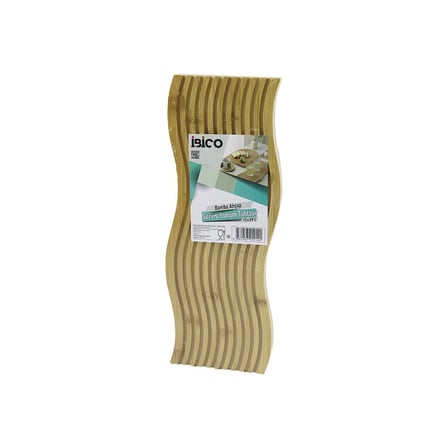 DALGALI ŞEKİLLİ - KANALLI  ÇİFT TARAF=DÜZ - KANALLI AHŞAP BAMBU SERVİS SUNUM TAHTASI  17 X 39 X 1.5CM (5372)