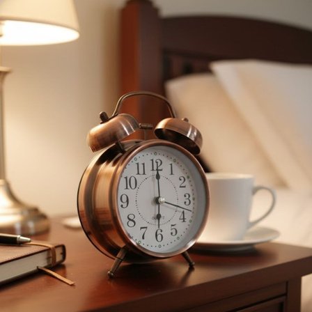 Nostaljik Çalar Saat – Retro Tasarım, Sessiz Akan Mekanizma, Yüksek Sesli Alarm, Masa ve Komodin İçin Dekoratif Saat (5372)