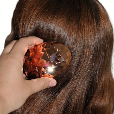Rose Gold Saç Düzleştirici Tarak Geniş Aralıklı Her Saç Tipine Uygun Fırçalı Saç Düzleştirici (5372)