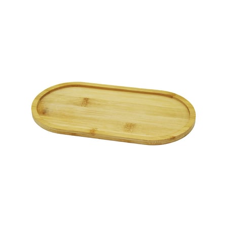 OVAL AHŞAP BAMBU YAĞDANLIK ALTLIK 12X23CM (5372)