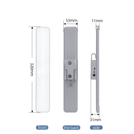 KUMANDALI - ZAMAN - IŞIK GÜCÜ AYARLI METAL ASKILI - USB ŞARJLI LAMBA FENER SMD LED ()