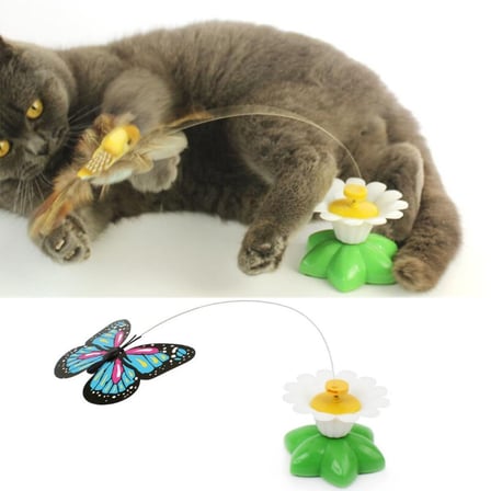 Hareketli Dönen Kelebek - Kedi Oyuncağı ( Pille Çalışır) ()