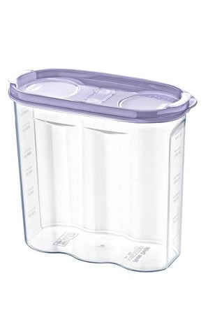 2 Kapaklı Ölçekli Erzak Kuru Gıda Saklama Kutusu Kabı - 1,7 Litre - SA935 (5372)