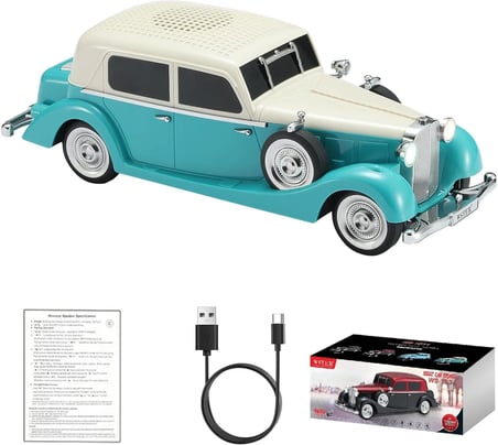 Retro Klasik Araba Bluetooth Hoparlör Kablosuz HD Ses FM Radyo YG-239 (5372)