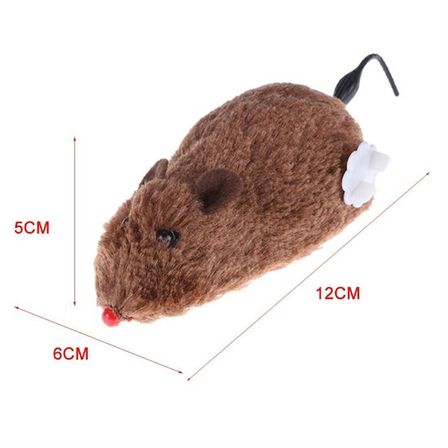 Kurmalı Kedi Eğitim Oyuncağı Tüylü Peluş Fare Yakalama İnteraktif Sevimli Eğlenceli Oyuncak (5372)