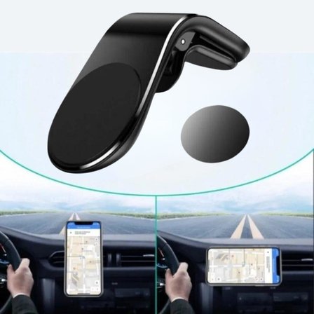 Havalanndırma Izgarasına Takılabilen Mandallı Mıknatıslı Oto Araç Içi Manyetik Telefon Tutucu (5372)
