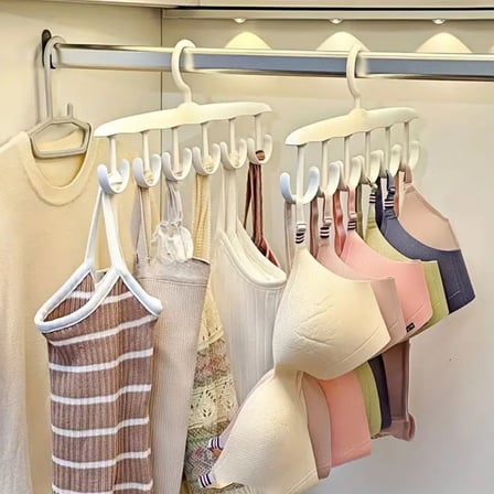 1 Adet Yer Tasarruflu 6 Kancalı Plastik Dolap İçi Düzenleyici Pratik Askı (5372)