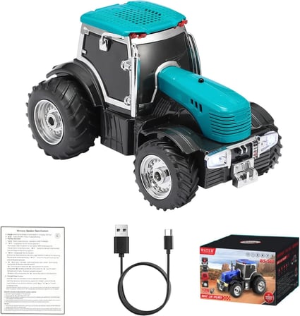 Şarjlı Nostaljik Traktör Tasarımlı Usb/aux Çıkışlı Fm Radyolu Bluetooth Hoparlör Speaker (5372)