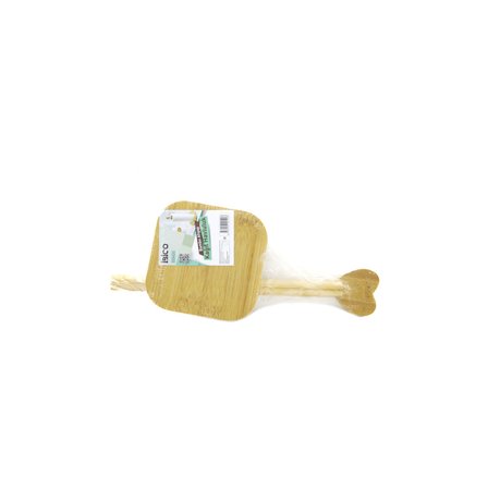 KARE ALTLIK=12X12CM AHŞAP BAMBU KAĞIT HAVLULUK KALP BAŞLI SAP=28.5CM (5372)