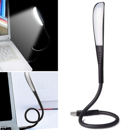 USB Girişli 14 Ledli 3 Kademeli Dokunmatik Masa/Kitap Okuma Lambası Ledi Siyah (5372)