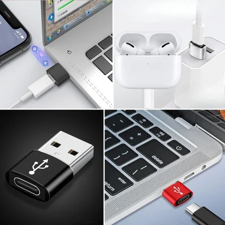 USB&amp;;den TYPE-C &amp;;ye Dönüştürücü Adaptör Veri Aktarımı Sağlayıcı Şarj Data Çevirici ()