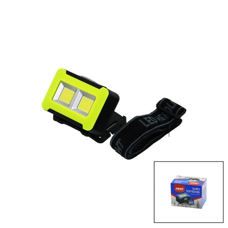 PİLLİ 3W COB LED KAFA LAMBASI FENER 3-KADEME IŞIK AYARI - FLAŞÖR  4.5V 150LÜMEN (5372)