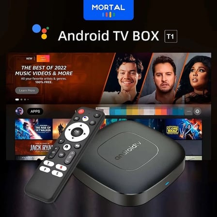 Mortal T1.Android Tv Box 2gb Ram -16 gb Hafıza Android 12 Tvbox (5372)