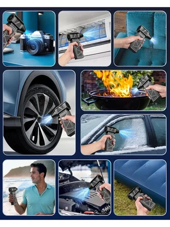Mega Turbo Üfleyici Elektrikli Şiddetli Fan Hava Kompresör .RPM Mangal Barbekü Fanı ()