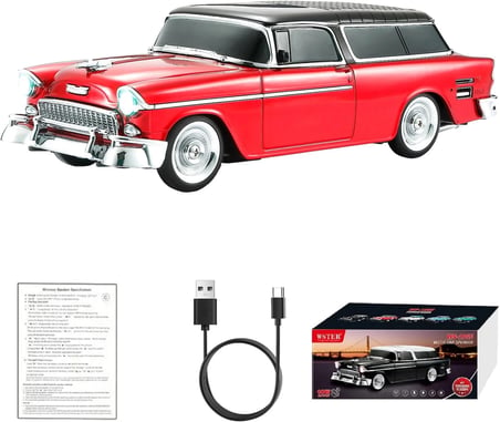 Retro Klasik Araba Bluetooth Hoparlör Kablosuz HD Ses FM Radyo YG-1955 (5372)