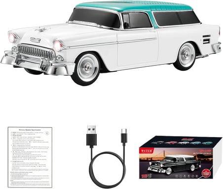 Retro Klasik Araba Bluetooth Hoparlör Kablosuz HD Ses FM Radyo YG-1955 (5372)