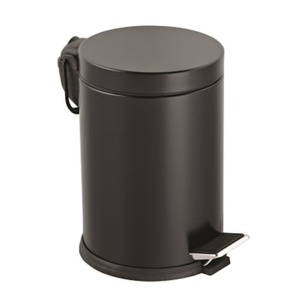 12LT SİYAH PEDALLI METAL ÇÖP KOVASI (5372)