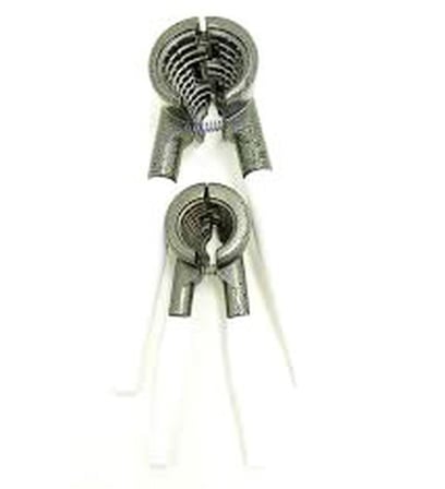 2 PARÇA  SET METAL FINDIK - CEVİZ KIRACAK BEYAZ SAPLI (5372)