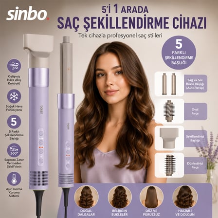 SAÇ ŞEKİLLENDİRME CİHAZI 110.000RPM 5 BAŞLIK - 3 HIZ - SICAKLIK AYAR SHD-1760 (5372)