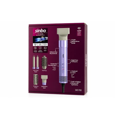 SAÇ ŞEKİLLENDİRME CİHAZI 110.000RPM 5 BAŞLIK - 3 HIZ - SICAKLIK AYAR SHD-1760 (5372)