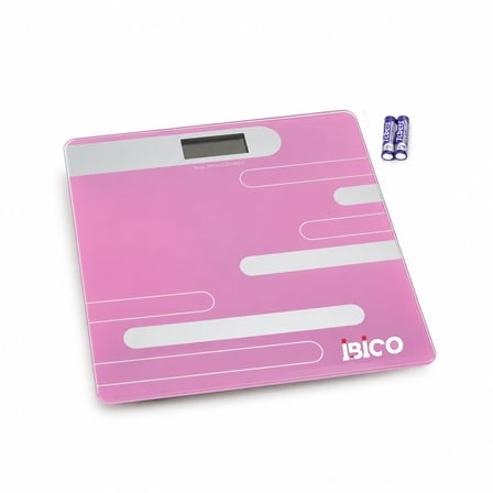DİJİTAL - PİLLİ RENKLİ CAM BANYO BASKÜL TERAZİ TARTI LCD EKRAN 180KG/50GR 26X26CM İ11-024 (5372)