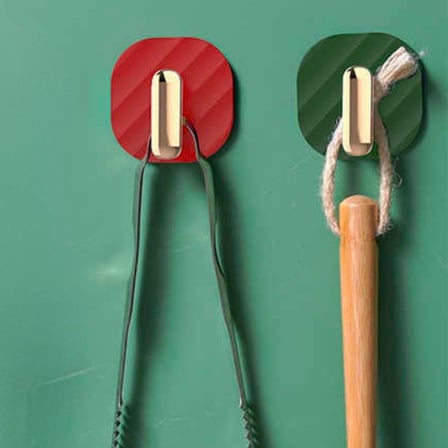 2li Yapışkanlı Retro Askılık Dolap Kapak Kulpu Yeşil (5372)