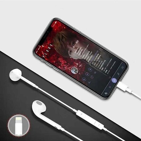 İphone Ucu Çıkışlı Pop Up Kulakiçi Yumuşak Kontrol Tuşlu Kulaklık ()