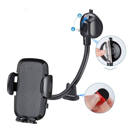 Ayarlanabilir Vakum Kilitli Cam Ve Torpidoya Takılabilen Telefon Tutucu (5372)