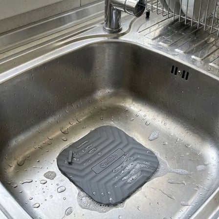 Gri Kare Evye Gider Koku Önleyici Silikon Mat – Lavabo Süzgeç ve Haşere Engelleyici ()
