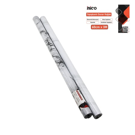 3MT X 60CM BEYAZ MERMER DESENLİ TEZGAH ÜSTÜ FOLYO STİCKER - DUVAR KAĞIT KENDİNDEN YAPIŞKANLI - EKO DEKORASYON - DAYANIKLI (5372)