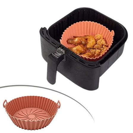Renkli Isıya Dayanıklı Yıkanılabilir Silikon Fırın Ve Airfryer Yuvarlak Pişirme Matı 20 Cm (5372)