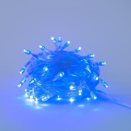10 Metre 100 Ledli 8 Fonksiyonlu Dekoratif Lambader Mavi Lamba (5372)