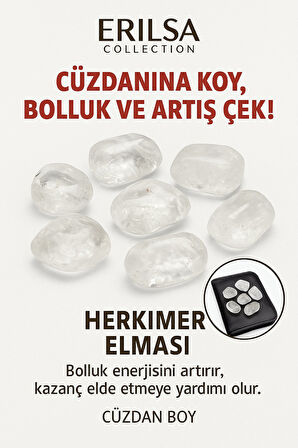 Sertifikalı Cüzdan Boy Herkimer Elması Taşı - Berraklık ve Netlik Hissi Kazandırır