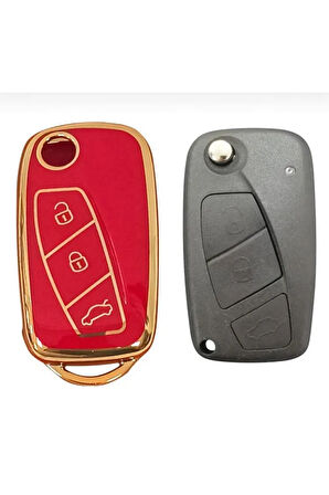 Fiat Fiorino Linea Ducato Boxer Sustalı Kırmzı Oto Anahtar Kumanda Koruma Kılıfı Oto Anahtarlık